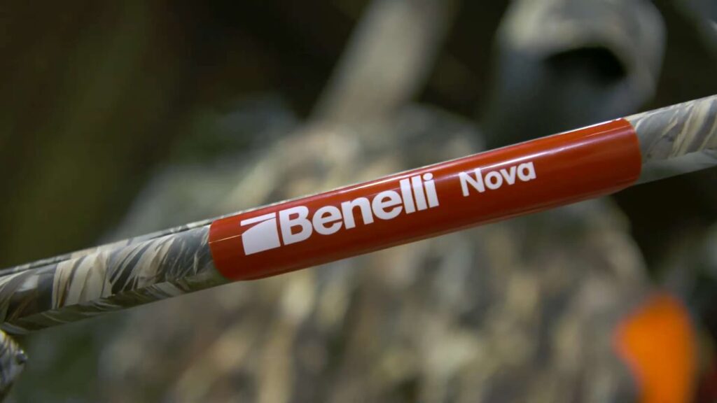 Close up of Benelli Nova Camouflage